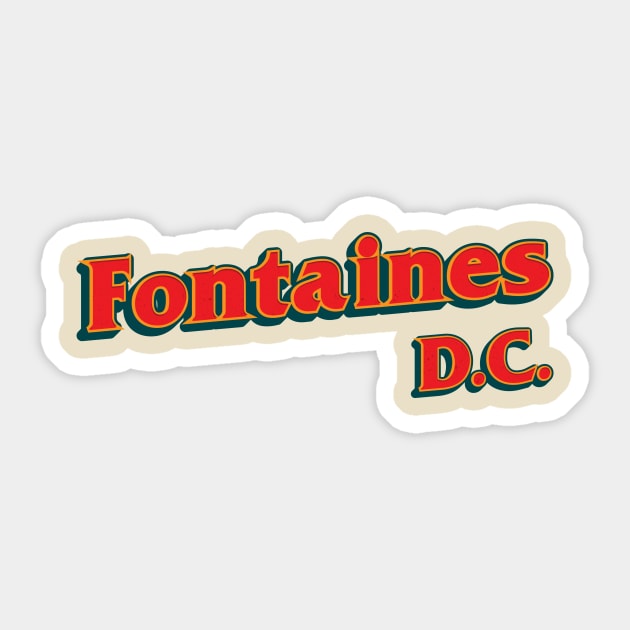 Retro Typography 80s Style Fontaines D.C. Sticker by venusblack